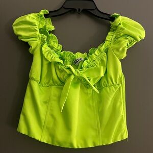 I.AM.GIA. Neon green short sleeve shirt